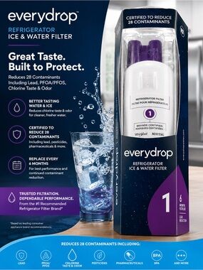 EveryDrop Refrigerator Ice & Water Filter 1 Whirlpool Maytag 6 Month Filter